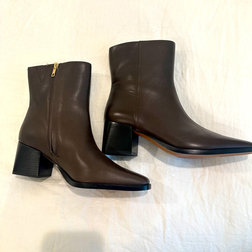 NWOT Madewell Brown Leather Boots Size 9